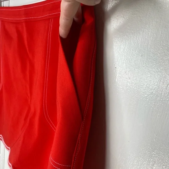 Ramy Brook NWT Cheyrl Scarlet Scallop Hem Mini Skirt - Picture 4 of 7